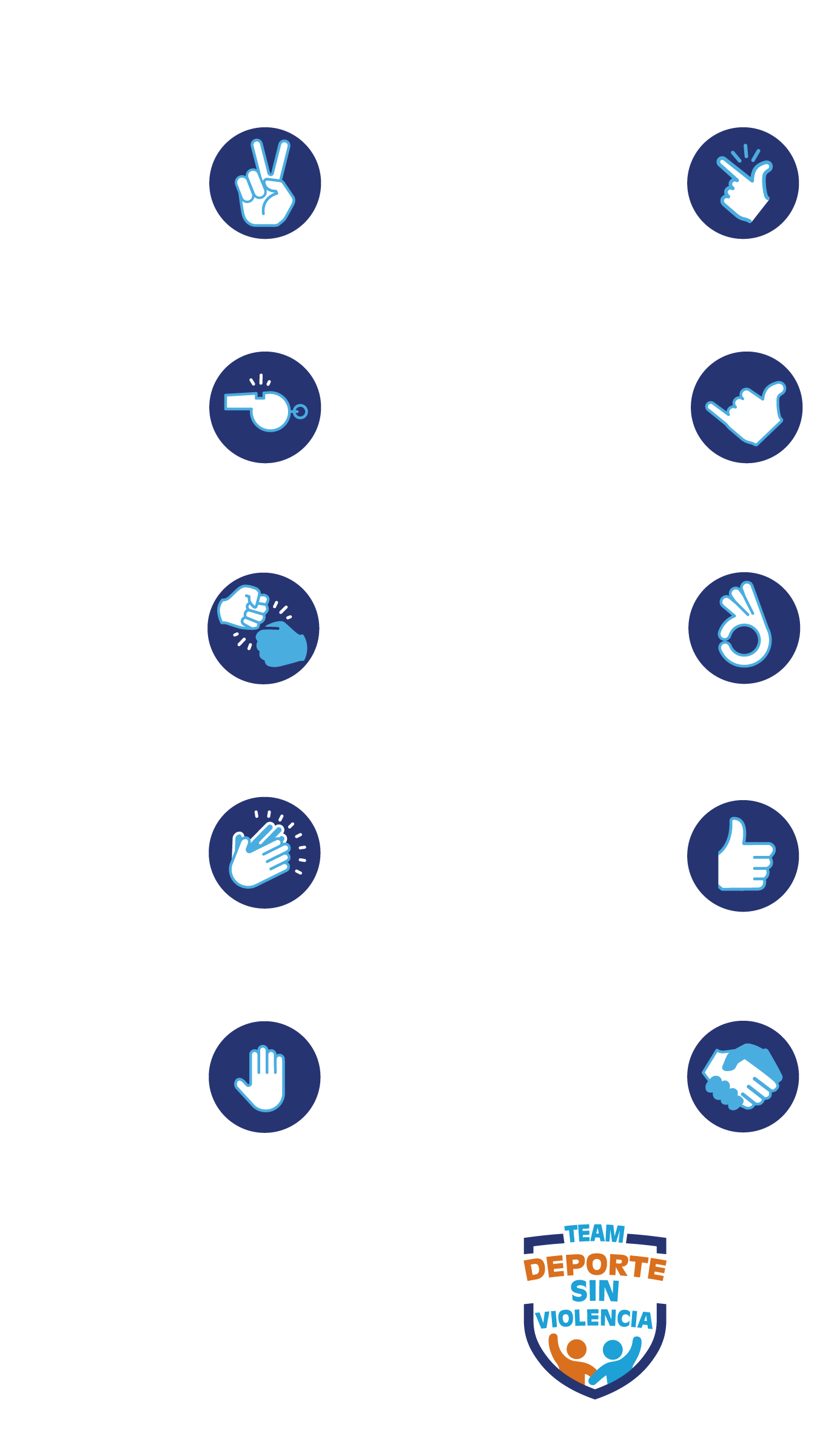 El gráfico muestra el decálogo para las buenas prácticas en el deporte