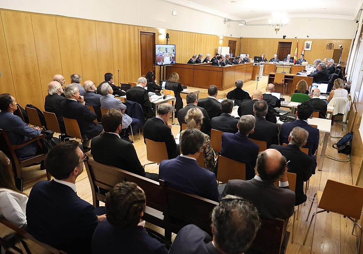 Inicio del juicio por la trama eólica el pasado mes de septiembre en la Audiencia de Valladolid.