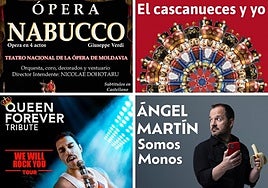 Ópera de Verdi, un tributo a Queen, una adaptación de un cuento infantil y el monólogo de Ángel Martín