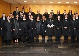 Acto de presentación de los letrados en el Colegio de la Abogacía de Valladolid.