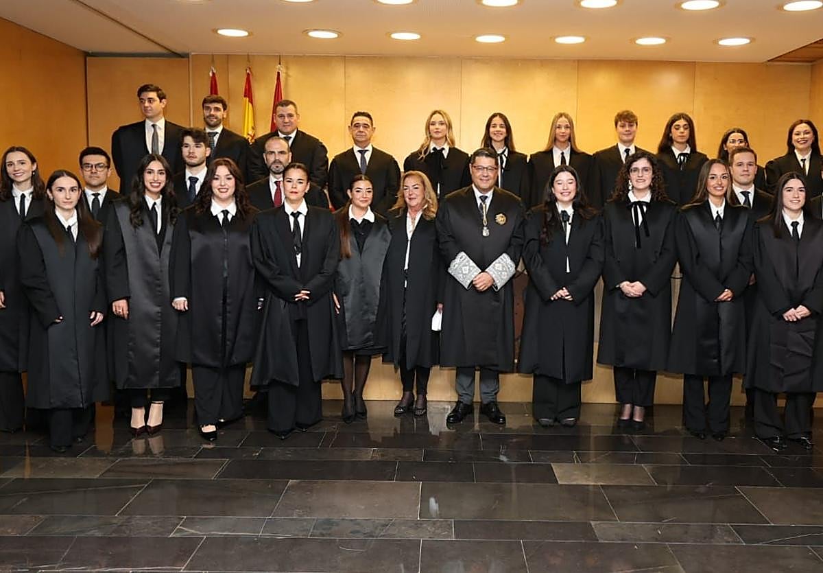 Acto de presentación de los letrados en el Colegio de la Abogacía de Valladolid.