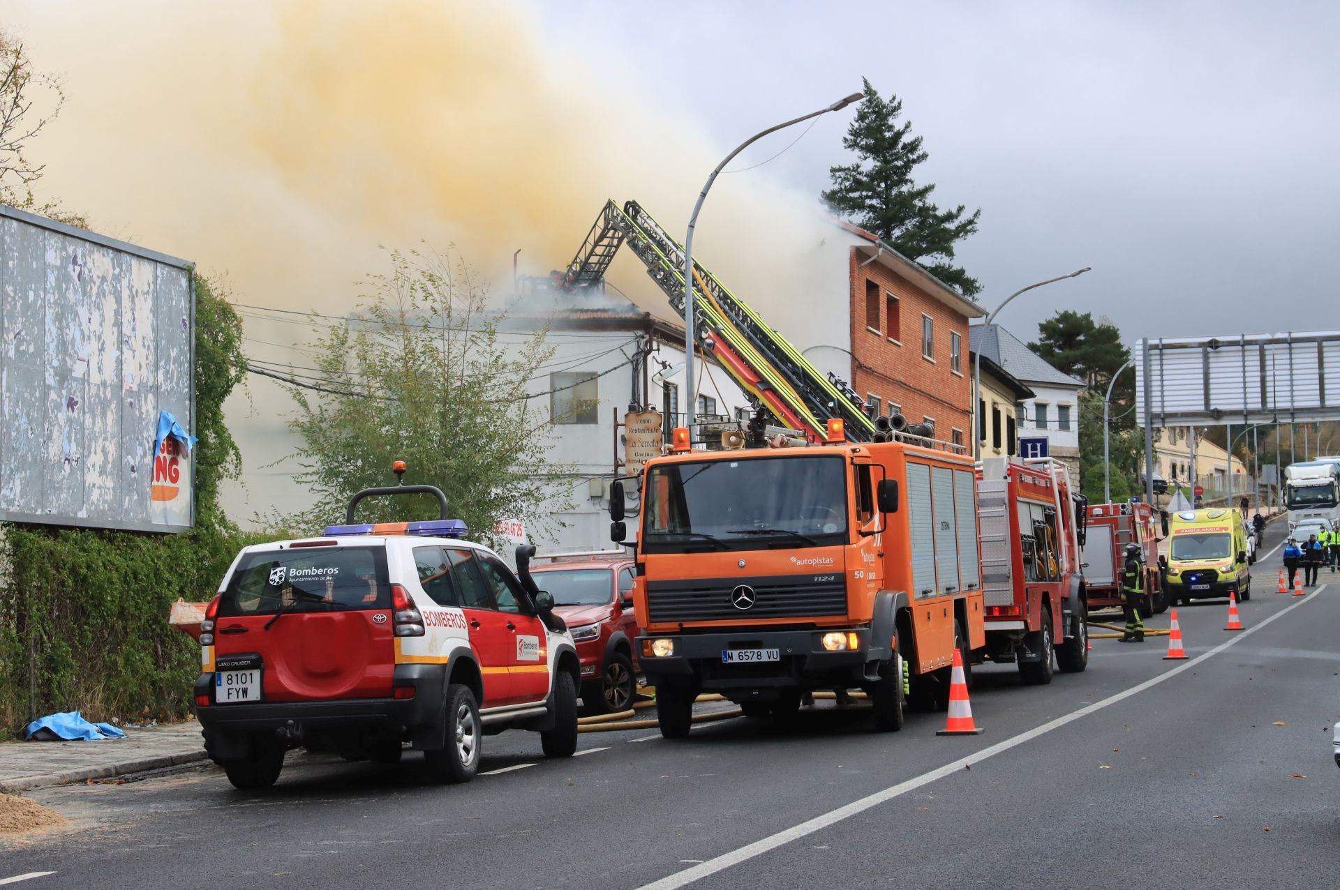 Fotos del incendio en la travesía de San Rafael