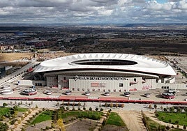 Vista del Metropolitano del Atlético de Madrid.