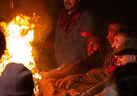 La res que protagonizó el Toro Jubilo en Medinaceli, con el embolado de las astas prendido la noche del sábado al domingo.
