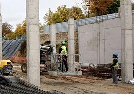 Trabajadores de la construcción.