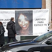 Cartel para solicitar justicia para Esther López el pasado mes de diciembre en las inmediaciones de los juzgados de Valladolid.