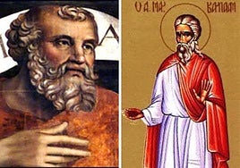 Santo Profeta Abdías y San Bárlaam.