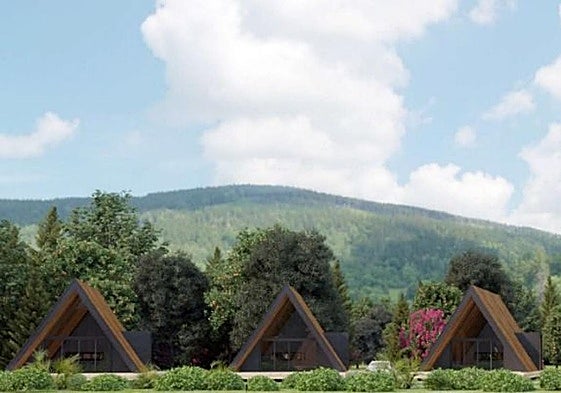 Infografía del resultado del alojamiento ecológico en Velilla.