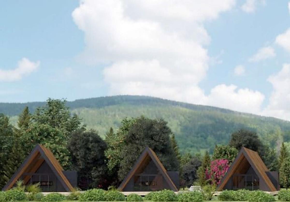 Infografía del resultado del alojamiento ecológico en Velilla.