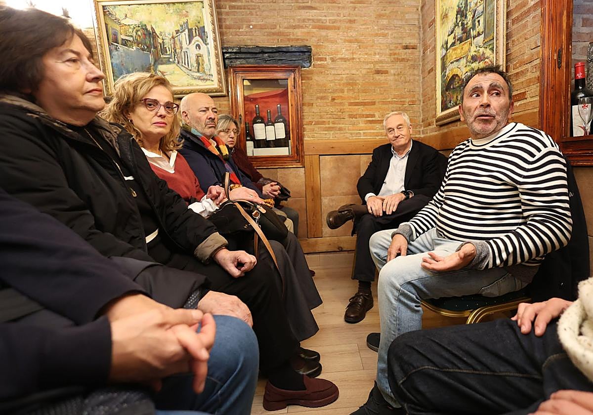 Luis Posadas, durante la presentación de su libro de cuentos.