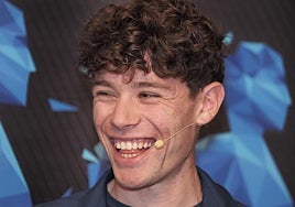 Iván Romeo, durante la charla con Javier Ares moderada por José Miguel Ortega.