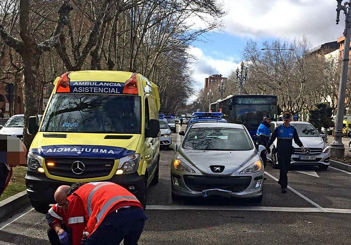 Imagen de archivo de un accidente anterior en Paseo de Zorrilla.