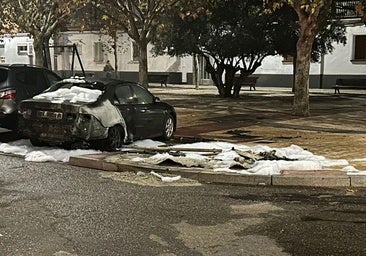 Arde un contenedor en La Rondilla y daña la parte trasera de un coche
