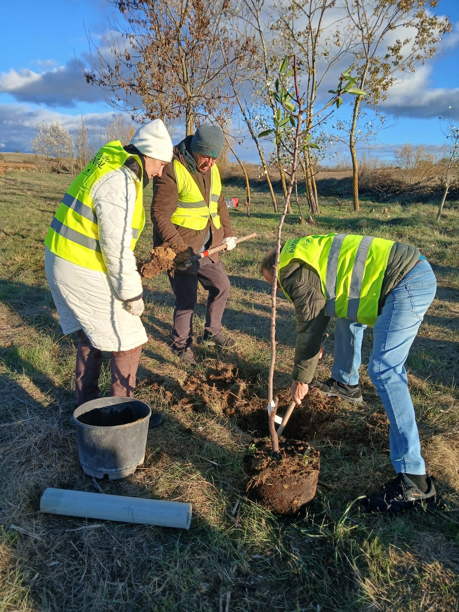 En imagénes la jornada de reforestación celebrada en Villacarralón