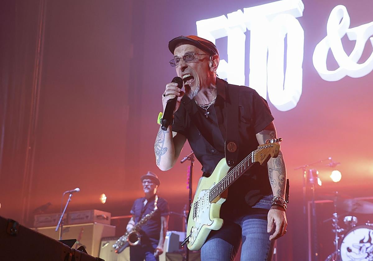 Fito Cabrales, en el concierto del viernes en Santander.