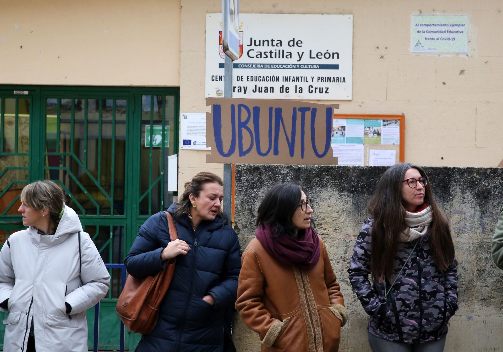 Protesta de los padres de La Aneja