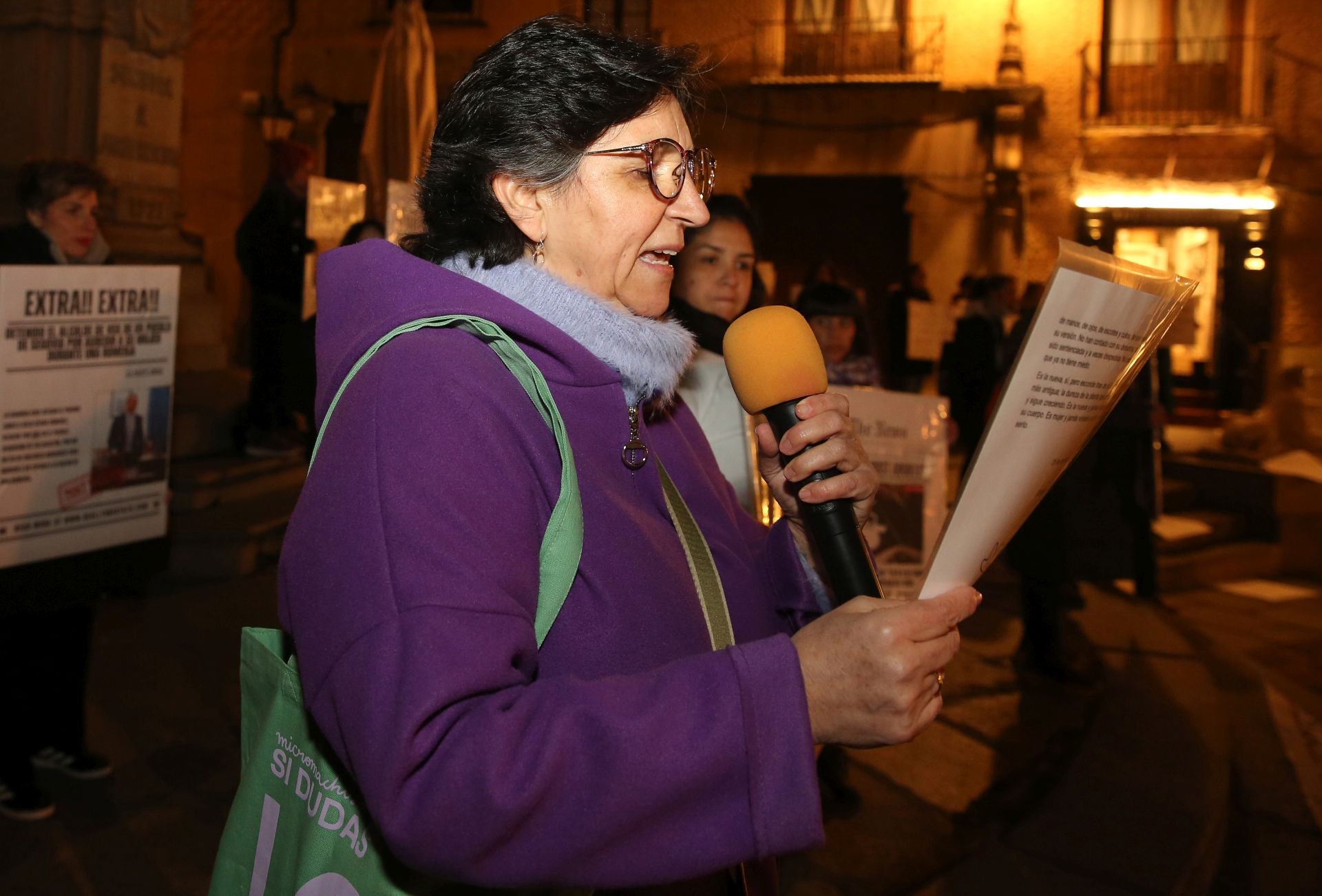 La concentración del 25N en Segovia, en imágenes