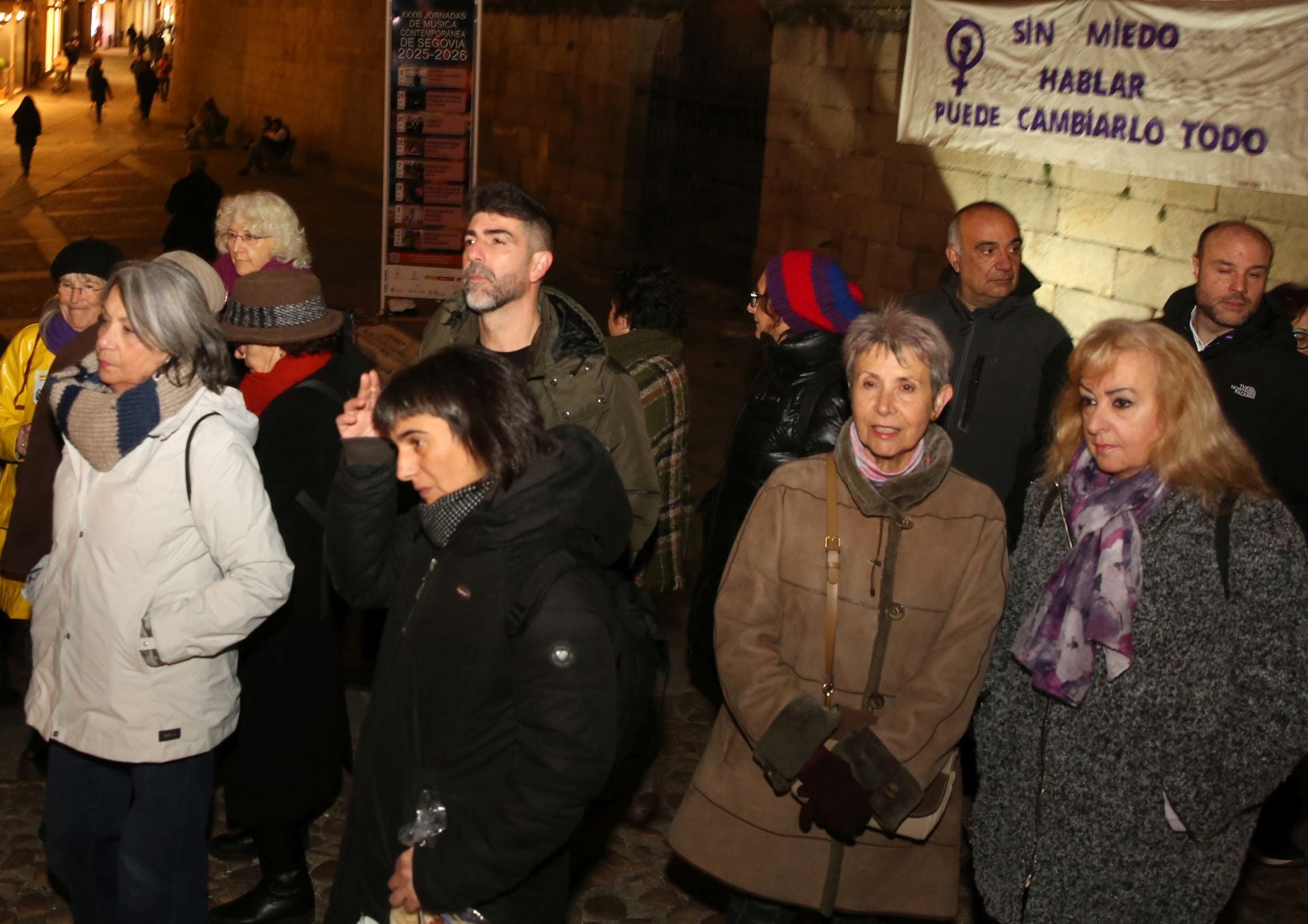 La concentración del 25N en Segovia, en imágenes
