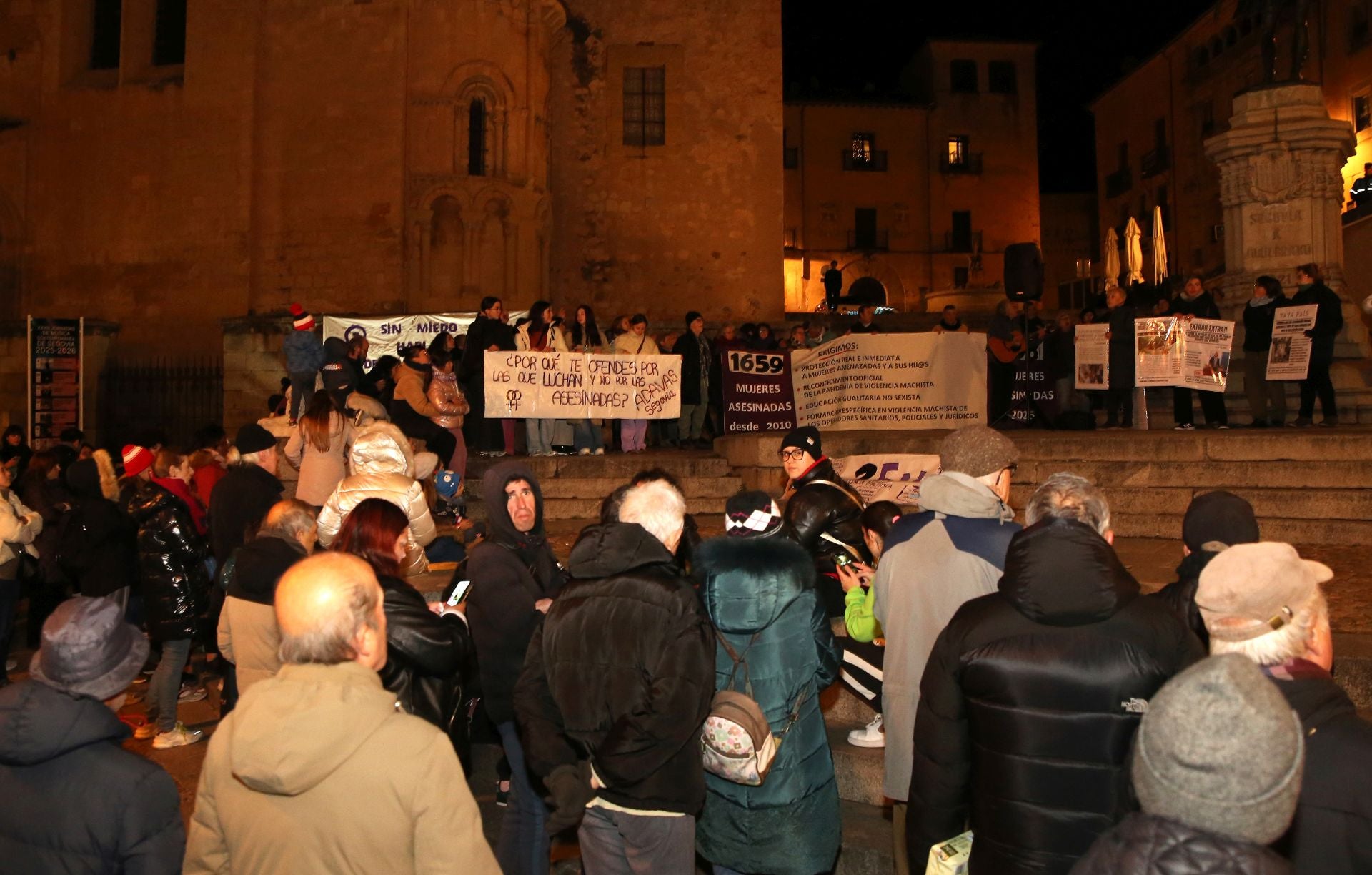 La concentración del 25N en Segovia, en imágenes