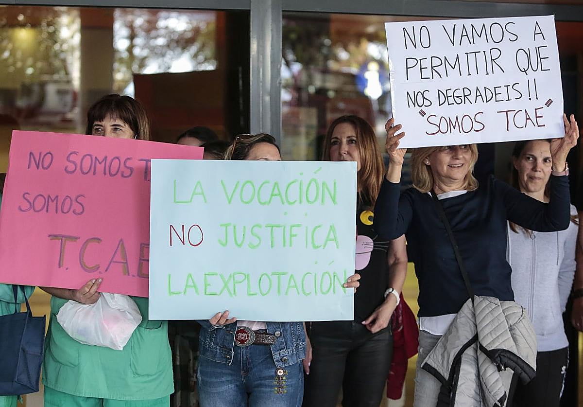 Concentración anterior de técnicos en cuidados auxiliares de enfermería.