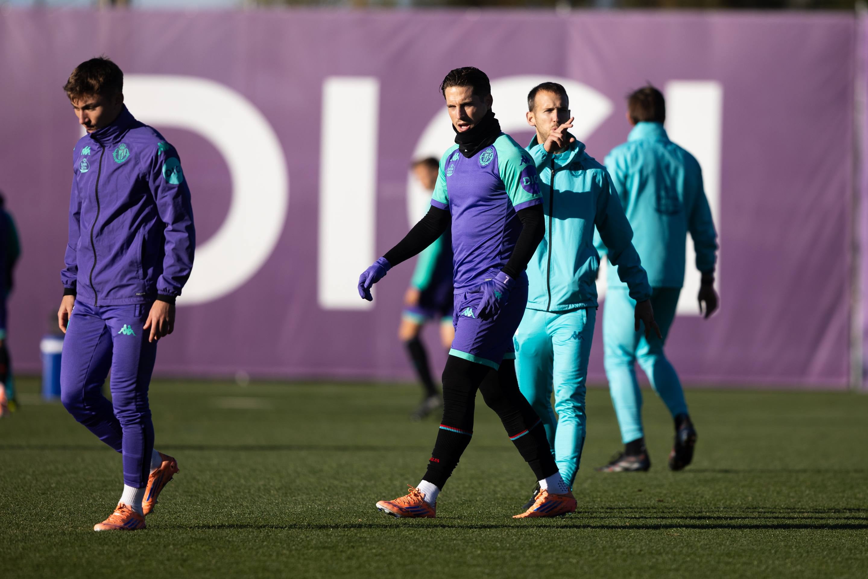 El entrenamiento del Pucela tras la derrota en Anoeta, en imágenes