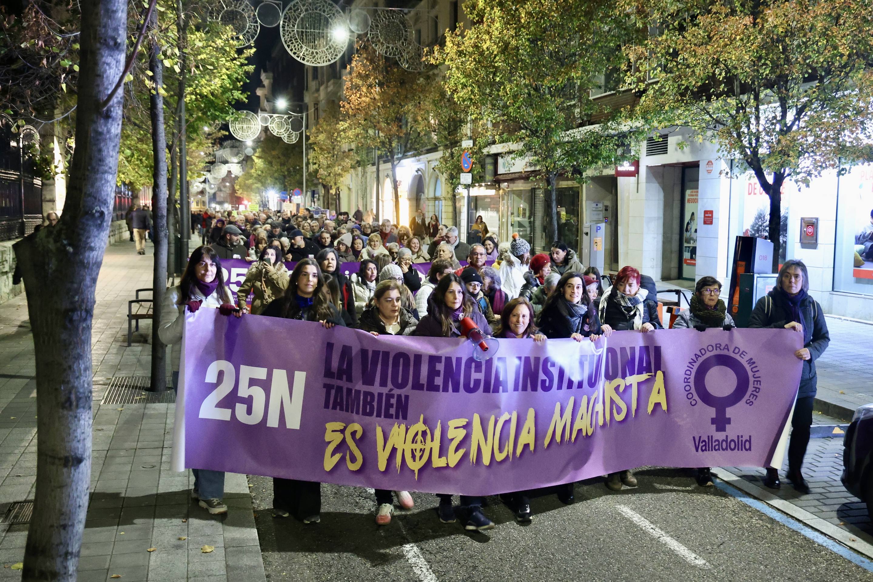 Las reivindicaciones por el 25N en Valladolid, en imágenes