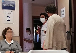 Sala de espera en una consulta del Hospital General Universitario de Segovia.