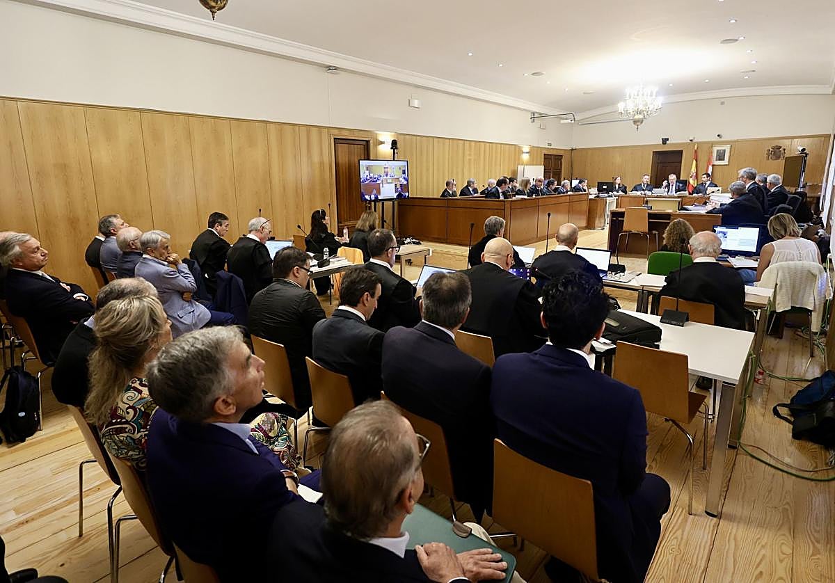 Inicio del juicio por la trama eólica el pasado mes de septiembre en la Audiencia de Valladolid.