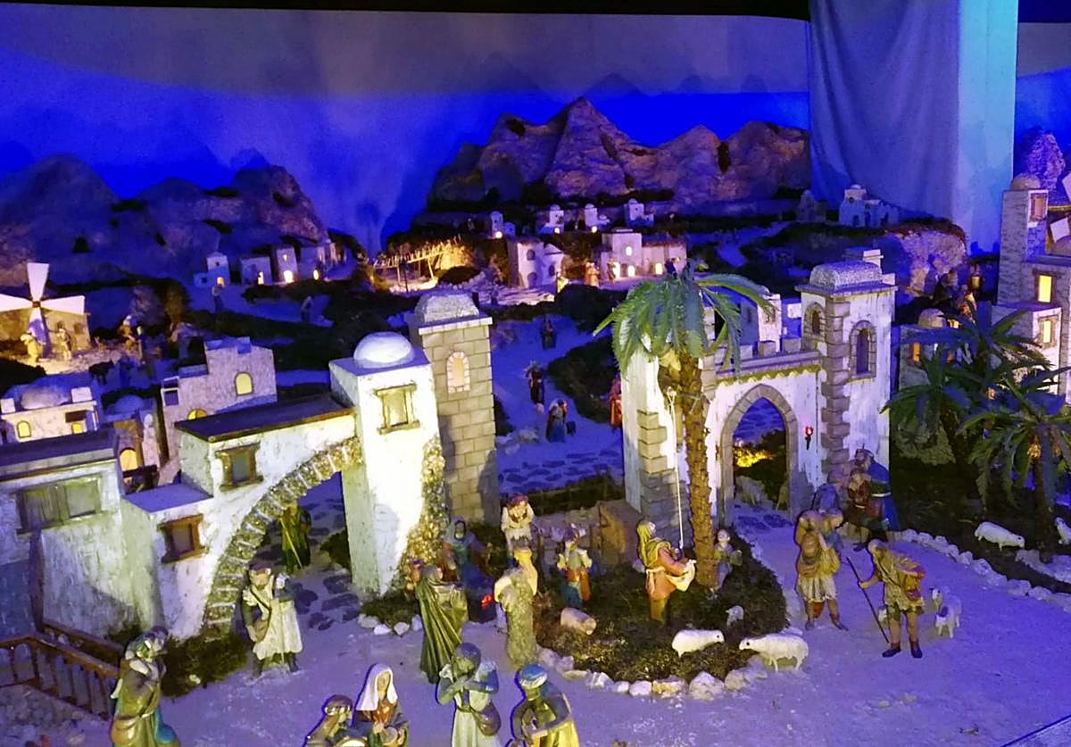 Uno de los belenes participantes en un pasado concurso.