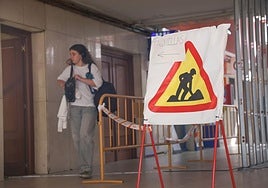 Obras en la estación de autobuses de Valladolid el pasado mes de mayo.