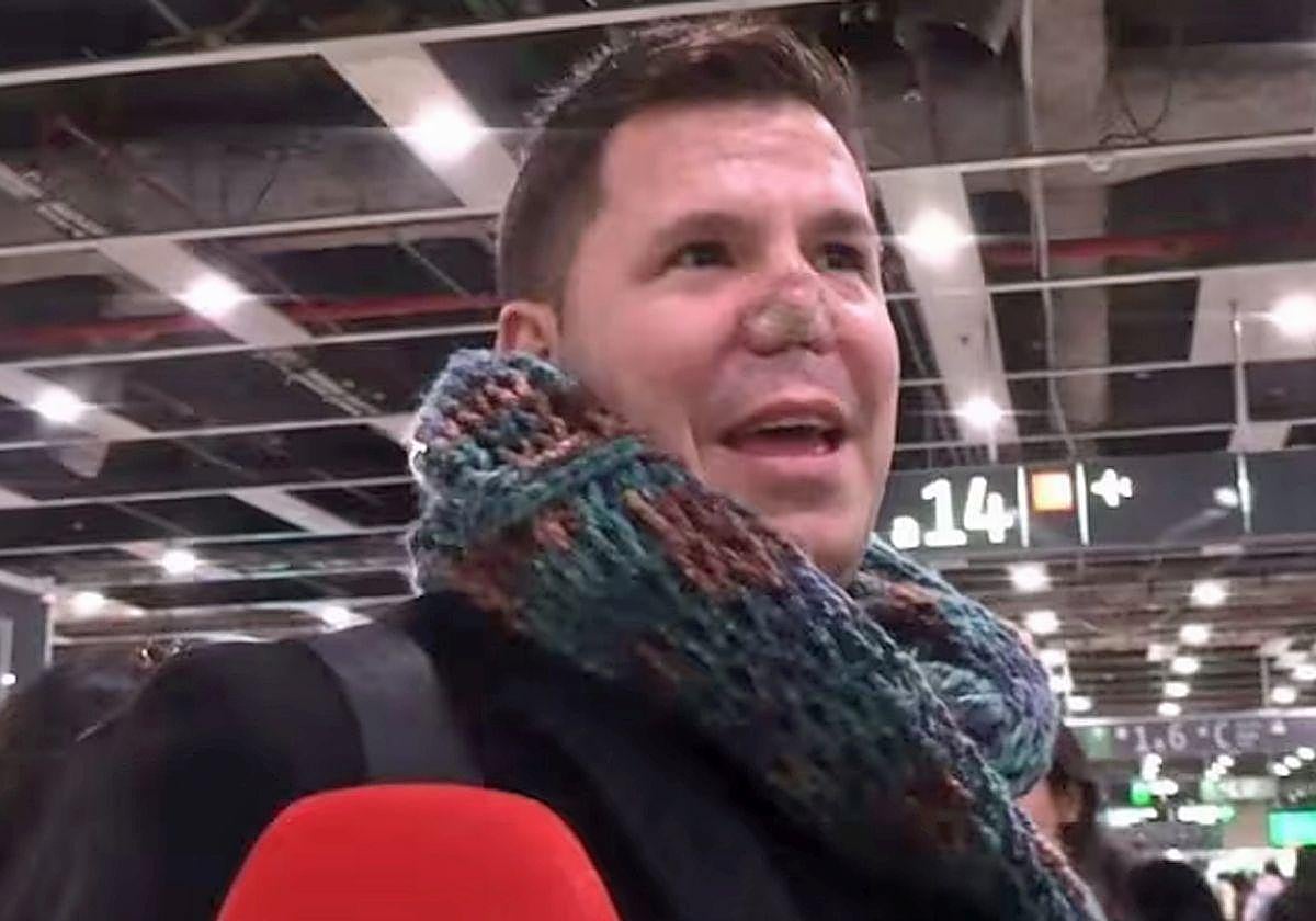 Lucas, del dúo Andy & Lucas, a su llegada a Barcelona.