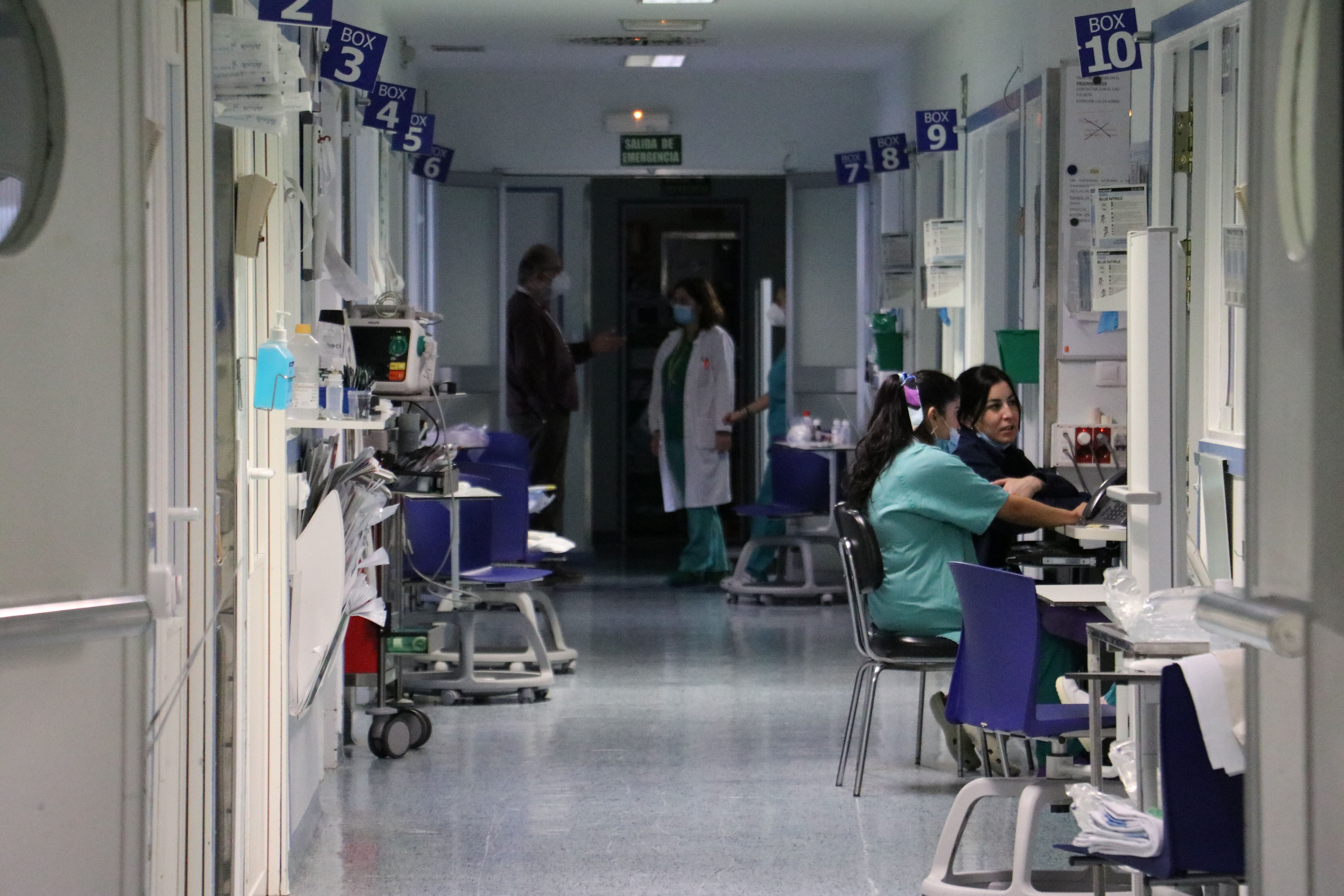 Uno de los pasillos del Hospital Clínico Universitario de Valladolid.