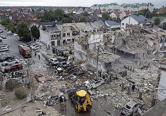 Efecto de un ataque realizado con drones.
