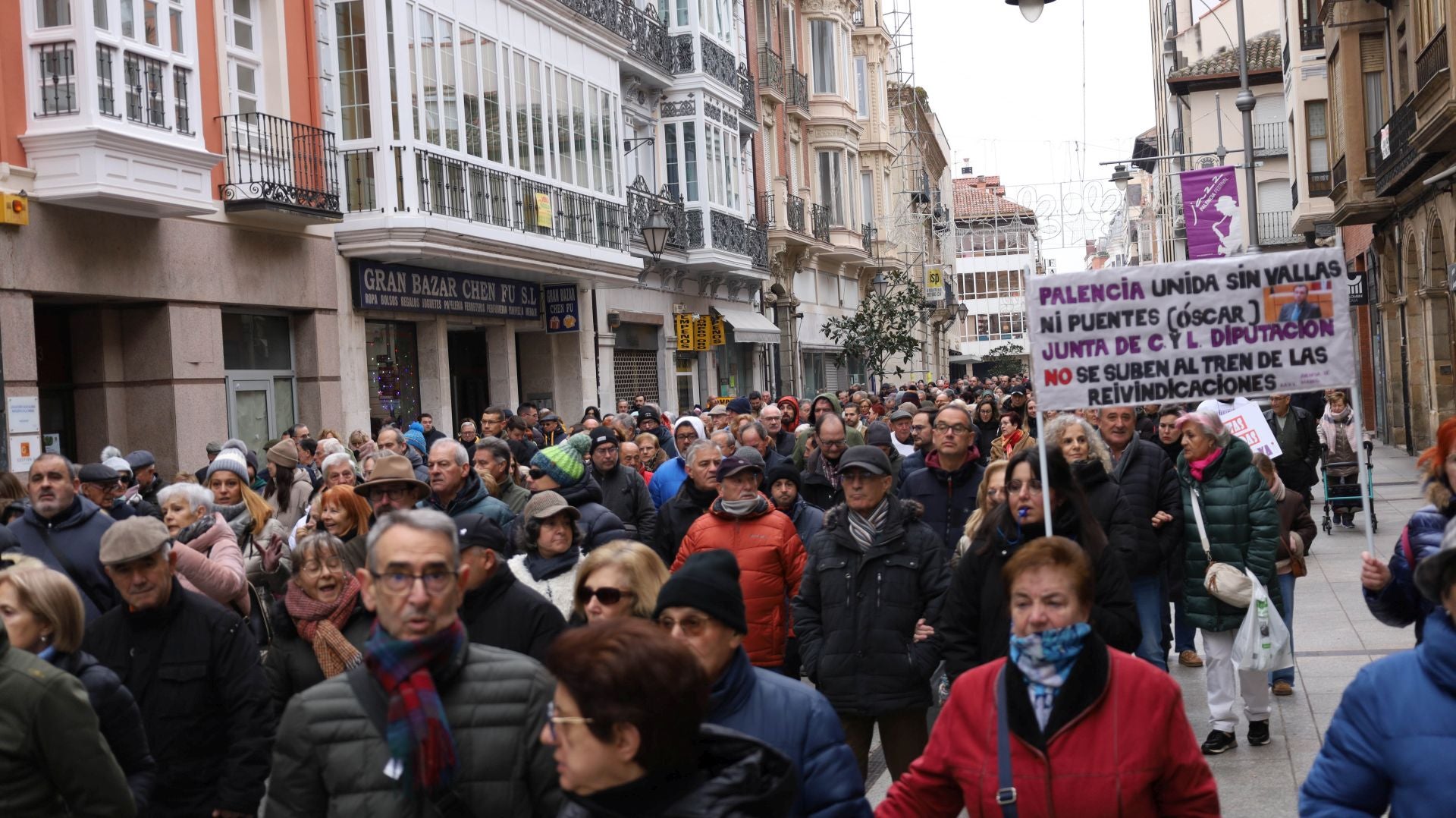Así ha transcurrido la manifestación en Palencia por el soterramiento