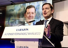 El presidente de la Junta de Castilla y León, Alfonso Fernández Mañueco, este martes.