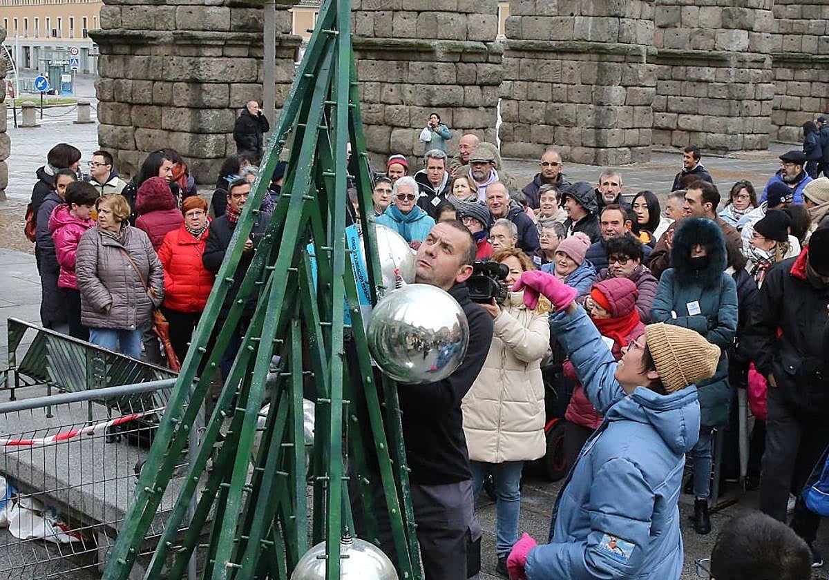 Un momento del acto celebrado en el Azoguejo.