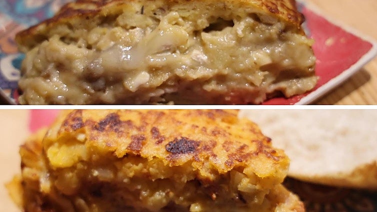 Tortilla de boletus y campera en el bar Onix.