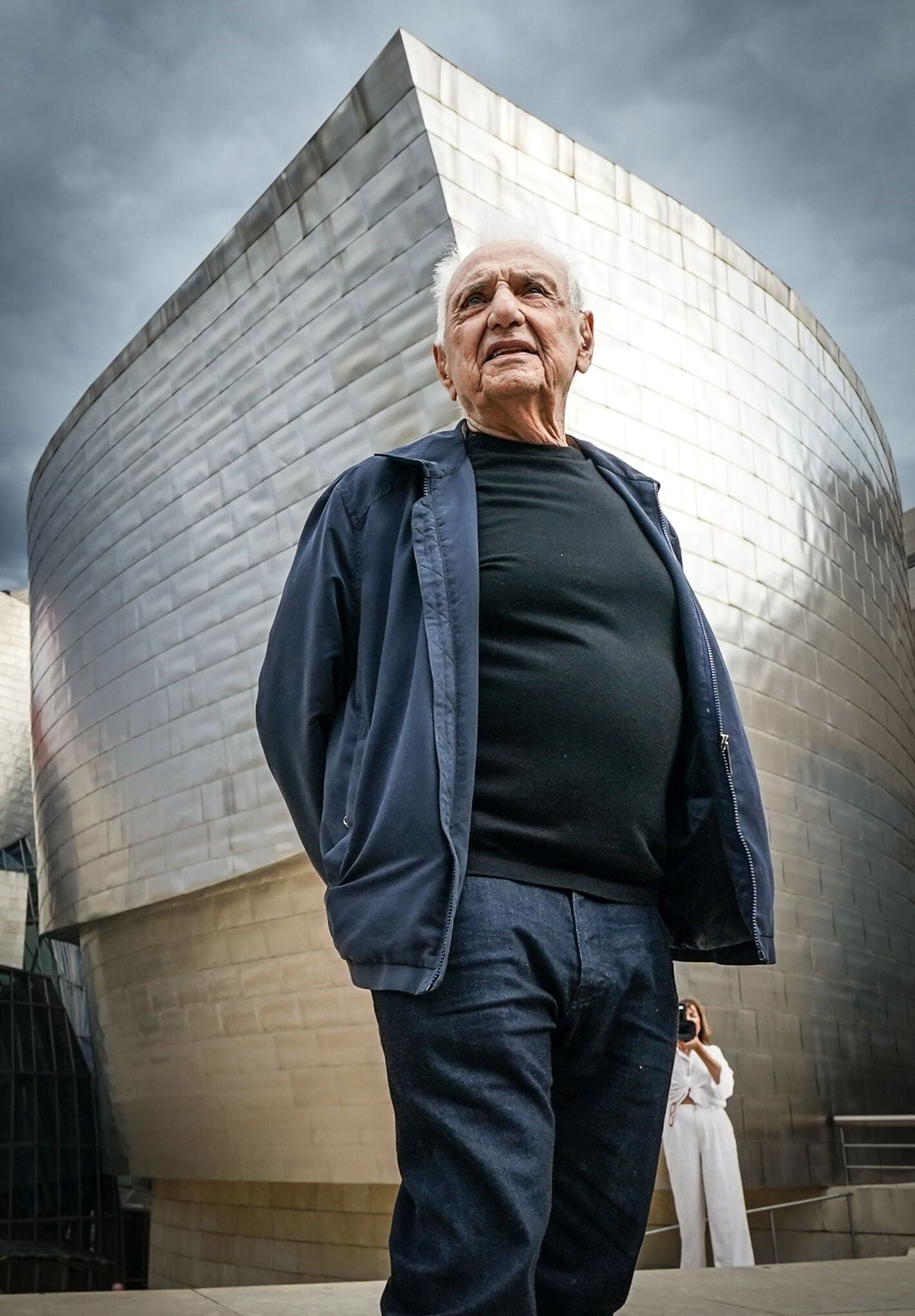 Frank Gehry en el Museo Guggenheim en 2022.
