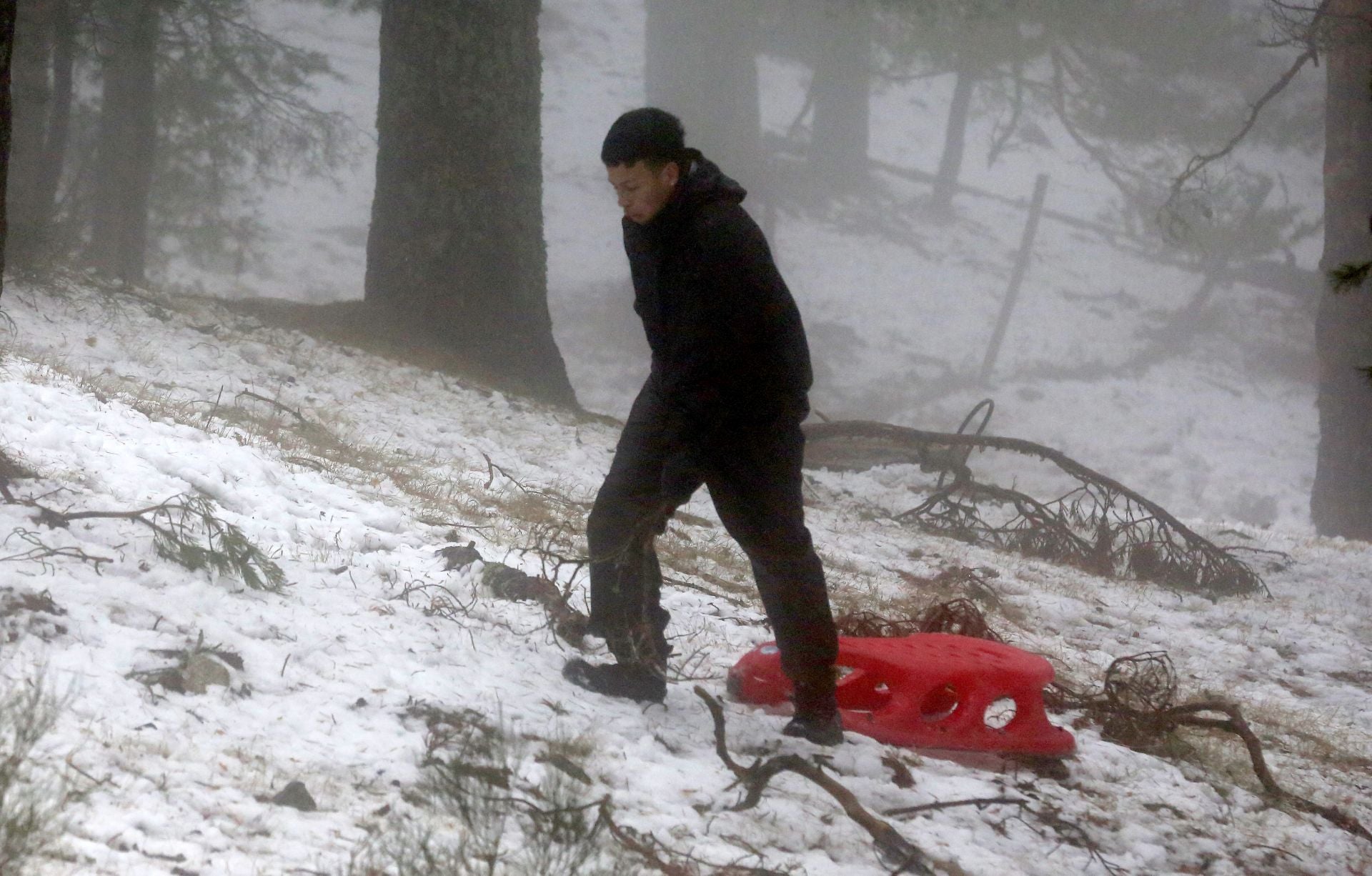 Fin de semana de nieve en Navacerrada sin cortes de tráfico