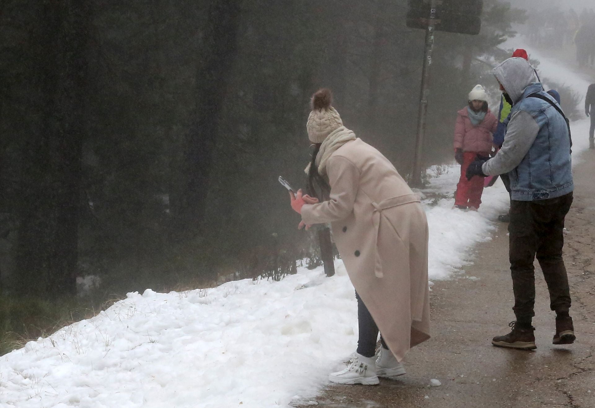 Fin de semana de nieve en Navacerrada sin cortes de tráfico