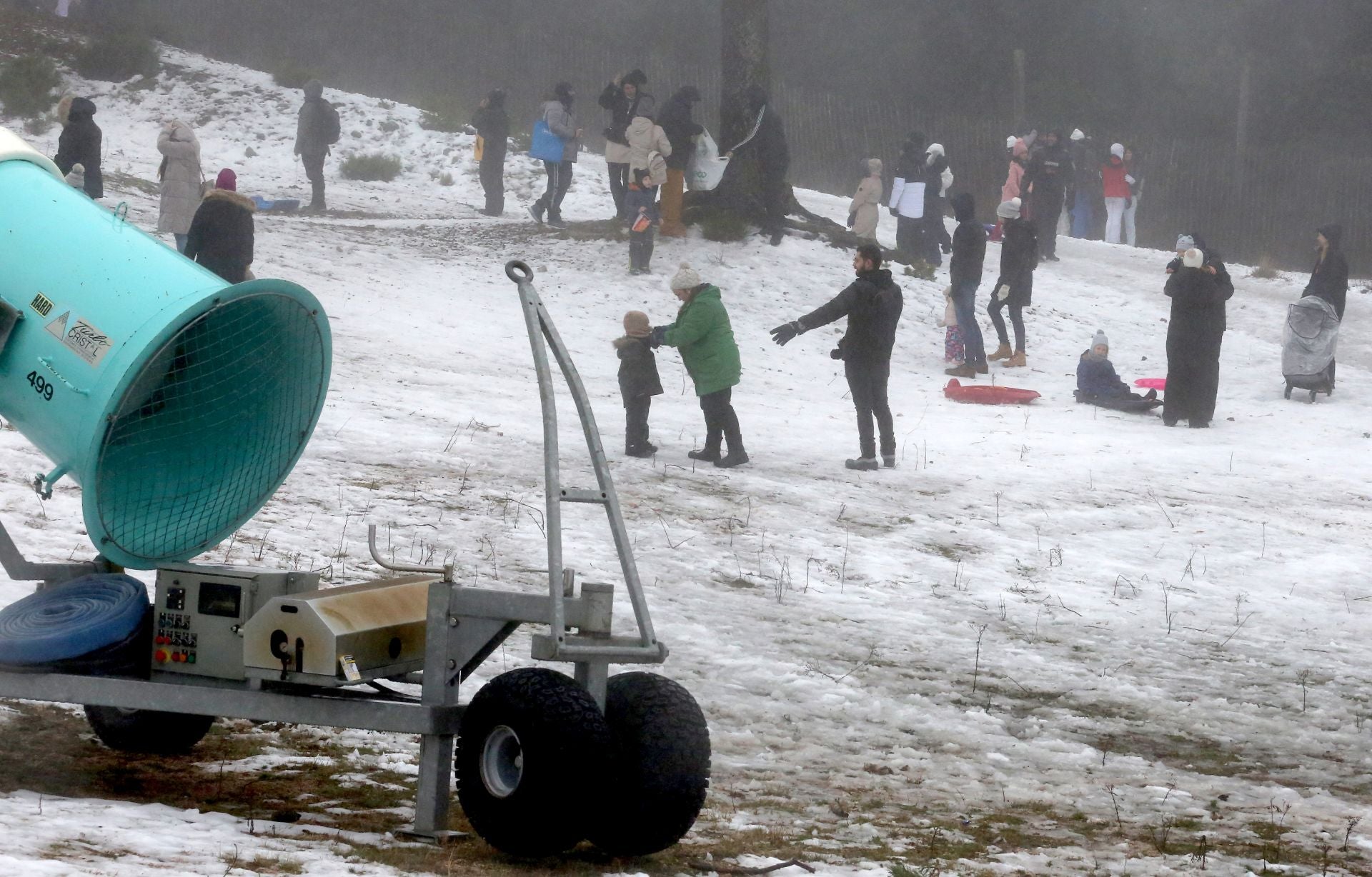 Fin de semana de nieve en Navacerrada sin cortes de tráfico