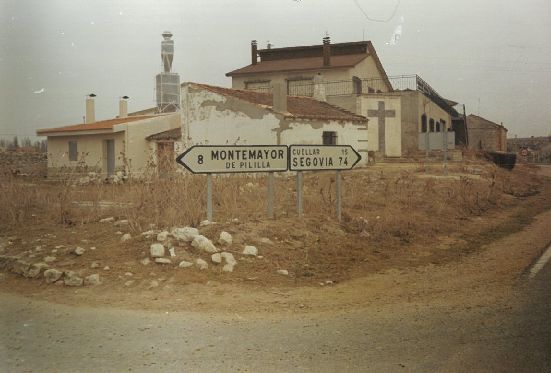 Cruce de carreteras en San Miguel del Arroyo. 2 de marzo de 1989.