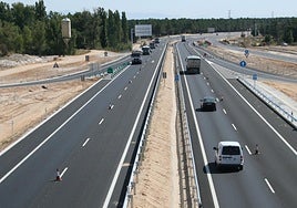 Autovía A-601 a la altura de Cuéllar.
