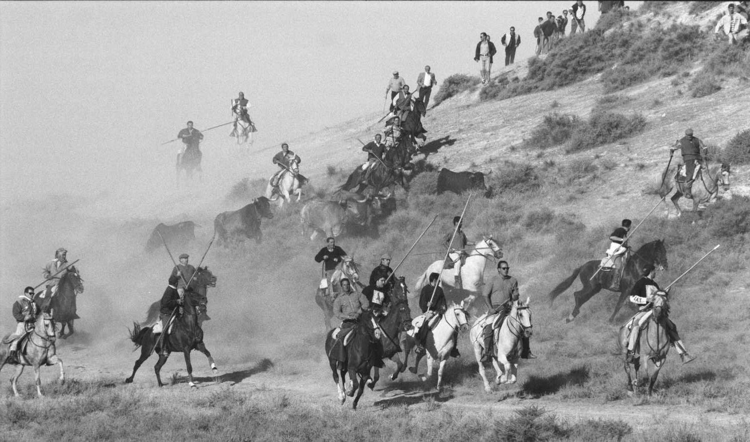 Encierros a caballo en las fiestas de 1997.