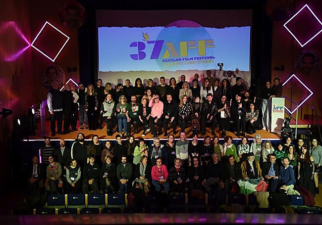 Foto de familia del Aguilar Film Festival.