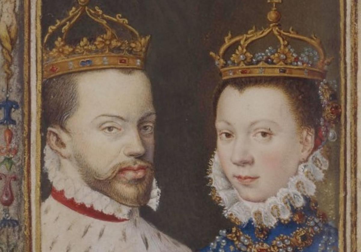 Felipe II e Isabel de Valois.
