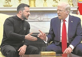 Zelenski y Trump, durante su reuni&oacute;n en la Casa Blanca.