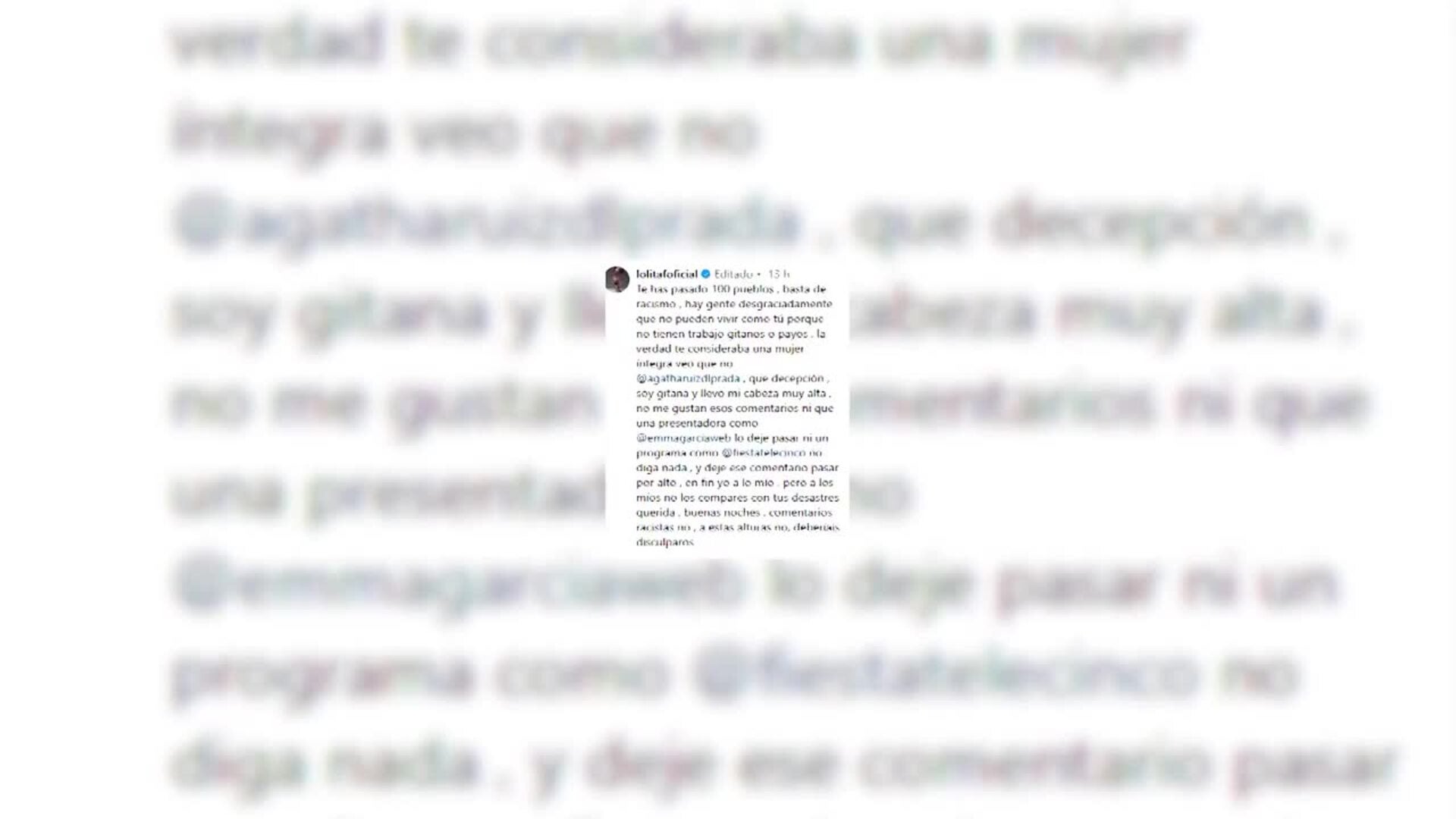 Lolita Flores explota contra Ágatha Ruiz de la Prada por su comentario sobre los gitanos