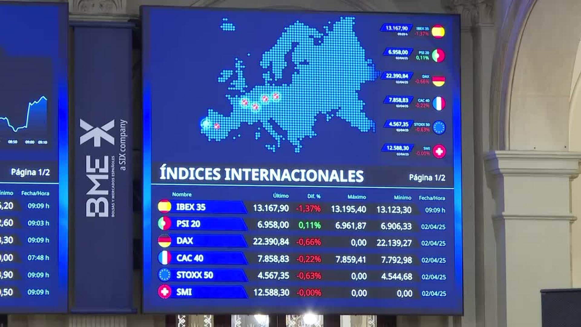 Las Bolsas europeas sufren el impacto de los aranceles de Trump