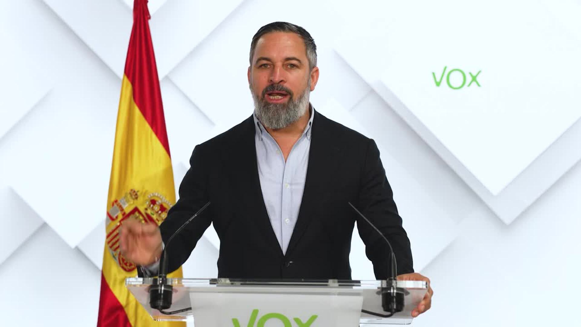 Abascal exige la dimisión de Sánchez tras el apagón